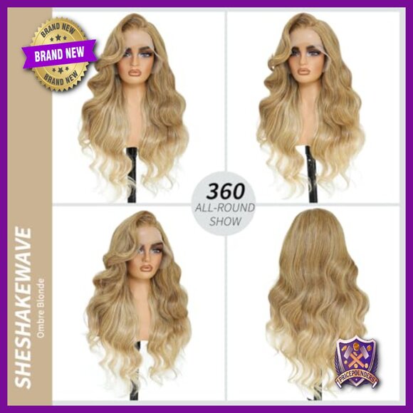13x6 HD Lace Front Synthetic Wig 28 Inch Body Wave Pre Plucked